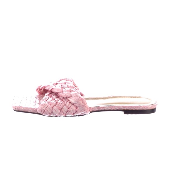 DUCIE LONDON RAFFIA AND LEATHER SLIDES - Picture 3 of 12
